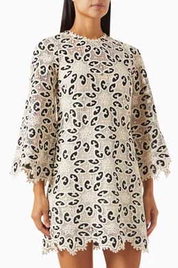 Buy Zimmermann Black Ottie Mini Dress in Lace For Women Online | Ounass  Saudi