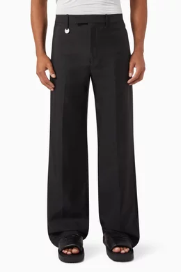パンツ BURBERRY Black Wool Blend Wide-Leg Pant Burberry Black Wool Blend Wide-Leg Pant (Burberry/パンツ