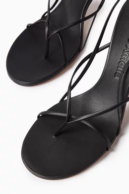Buy Studio Amelia Black Wishbone 90 Slingback Sandals in