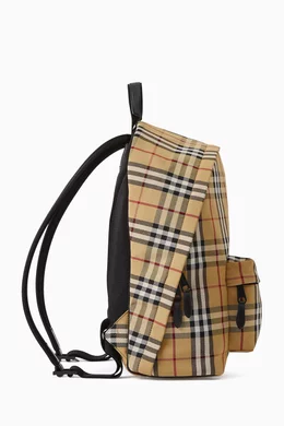 Burberry check backpack discount