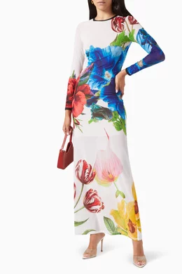 knee length dresses for ladies Delora Fitted Maxi Dress – shoprodeodrive main image 1