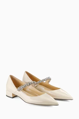 新品 Jimmy★Choo Rayan Flat Love Flat | White Degrade Crystal Mesh Flats | JIMMY CHOO
