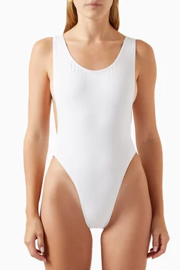 Norma kamali white swimsuit sales