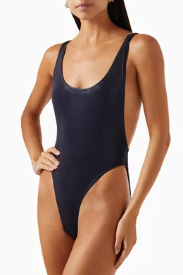 Buy Norma Kamali Blue Marissa One piece Swimsuit For Women Online Ounass Saudi