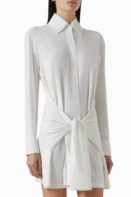 norma kamali mini tie front shirt dress FOUR SLEEVE NK SHIRT MINI DRESS  Baby  Norma Kamali