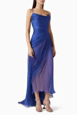 balenciaga blue velvet dress Maria B