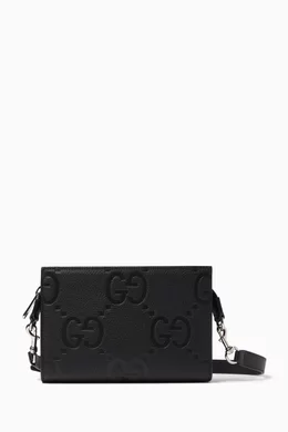 Buy Gucci Black Jumbo GG Mini Bag in Leather For Men Online