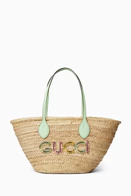 Gucci straw bags 2025