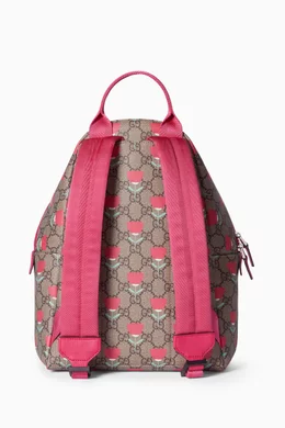 Buy Gucci Neutral Flower Print Backpack in Supreme Canvas For Kids Online Ounass Saudi