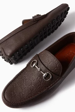 Buy Gucci Brown Horsebit Driving Shoes in Leather For Men Online Ounass Saudi