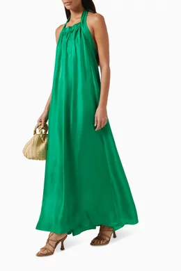 bondi born green dress Kobe Strapless Maxi Dress - Steel Blue main image 1