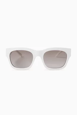 Buy Givenchy Eyewear White Square Sunglasses in Acetate For  display picture 2