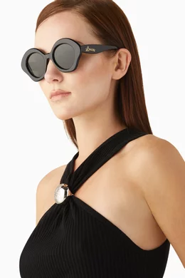 Buy LOEWE Black Small Browline Sunglasses in Acetate For Women Online Ounass Saudi