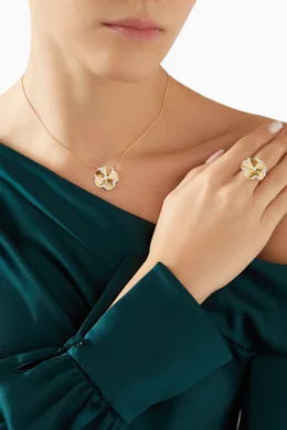 Buy Orchid Jewelry Yellow Alektra Floral Ring in 18kt Gold For