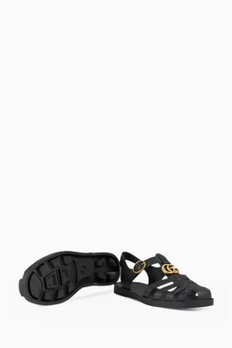 Buy Gucci Black Buckle Strap Sandals in Rubber For Men Online Ounass Saudi