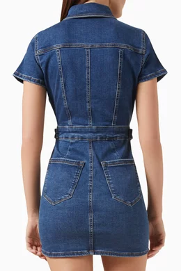 knee length dresses for ladies Pleated Fit N Flare Mini Dress