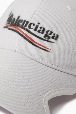 BALENCIAGA キャップ Political Stencil 箱付 新品 Balenciaga Black Political Stencil Cap Balenciaga