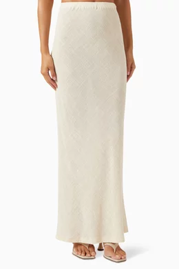 White maxi skirt queen cheap