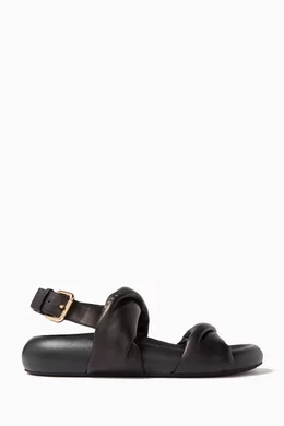 Buy Marni Black Bubble Twisted Sandals in Calf Leather For Women Online Ounass Saudi