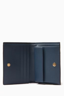 Buy Marni Blue Bi-fold Wallet in Saffiano Leather For UNISEX