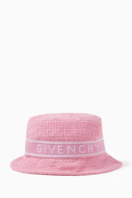 Buy Givenchy Pink Logo Embroidered Bucket Hat in Cotton For Girls Online Ounass Saudi