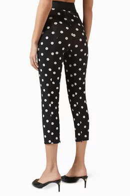 Buy Dolce Gabbana Black Polka dot Cropped Pants For Women Online Ounass Saudi