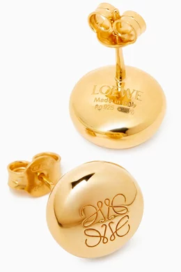 イヤリング LOEWE Anagram Pebble gold-plated earrings LOEWE Anagram Pebble gold-plated earrings | NET-A-PORTER