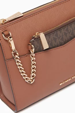 Buy Michael Kors Brown Kaylee 2in1 Crossbody Bag in Leather For 