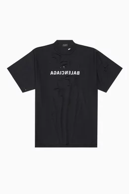 割引購入 Buy Balenciaga in T-shirt Out Inside Balenciaga Mirror Black トップス