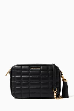 Buy Michael Kors Black Medium Jet Set Quilted Crossbody Bag in Leather For Women Online Ounass Saudi