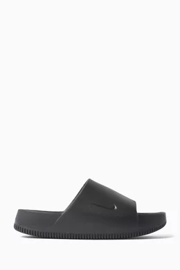 Buy Nike Black Calm Slides in Rubber For Women Online Ounass Saudi