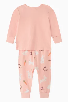 Buy Purebaby Pink Bunny Novelty Pyjama Set in Organic Cotton For Baby Girls Online Ounass Saudi