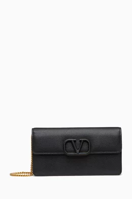 【VALENTINO】VSLING WALLET WITH CHAIN Buy Valentino Garavani Black Valentino Garavani VSLING East
