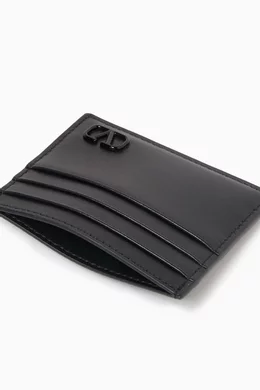 Buy Valentino Garavani Black Valentino Garavani VLOGO Card Holder in Leather For Men Online Ounass Saudi