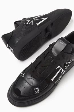 Buy Valentino Garavani Black Valentino Garavani VLTN 7 Sneakers in Leather For Men Online Ounass Saudi