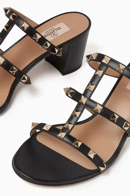 Buy Valentino Garavani Black Valentino Garavani Rockstud 60 Slide