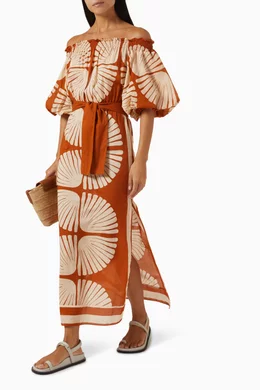 【関税送料込み】Johanna Ortiz Maxi Dress Buy Johanna Ortiz Brown Amazonia Peruana Maxi Dress in