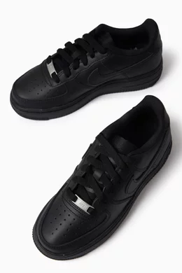 Buy Nike Black Air Force Sneakers in Leather For UNISEX Online