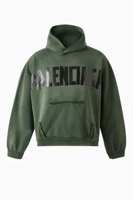 Buy Balenciaga Green Unisex Tape Type Hoodie in Archetype-fleece
