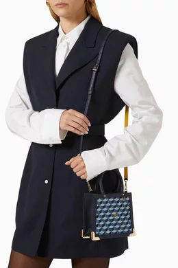 Buy Fauré Le Page Blue SagaCity 18 Tote Bag in Jacquard