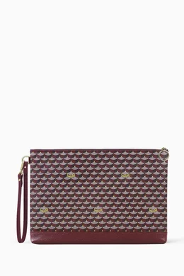 Buy Faure Le Page Burgundy Pochette Zip 33 Pouch Bag in Canvas Leather For Women Online Ounass Saudi