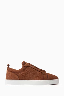 Buy Christian Louboutin Brown Louis Junior Low Top Sneakers in Textured Leather For Men Online Ounass Saudi