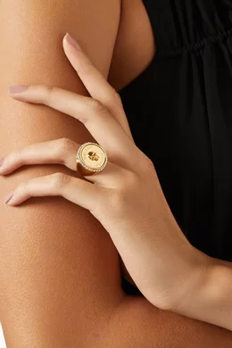 関税送料込♪ALEXANDER MCQUEEN/Sovereign Skull Ring Buy McQueen Blue Sovereign Skull Ring in Brass For Women