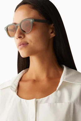 Buy OLIVER PEOPLES Blue Cary Grant Sunglasses in Acetate For