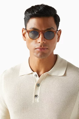 Buy OLIVER PEOPLES Brown Gregory Peck Sunglasses in Acetate For