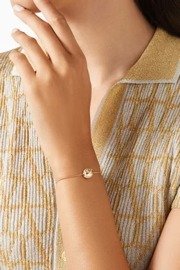ブレスレット VALENTINO PEARL COEUR  BRACELET Valentino Garavani VLogo Signature Bracelet With Pearls