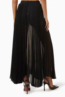 Buy Alice Olivia Black Katz Pleated Maxi Skirt For Women Online Ounass Saudi