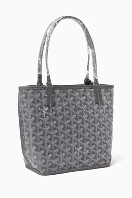 Buy Goyard Pre Loved Grey Unused Mini Anjou Reversible Tote Bag in Goyardine Canvas Leather For Women Online Ounass Saudi