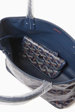 Buy Goyard Pre-Loved Blue Unused Mini Anjou Tote Bag in Goyardine