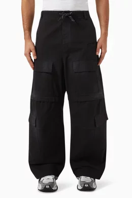 Buy Balenciaga Black Unisex Large-fit Cargo Pants in Cotton